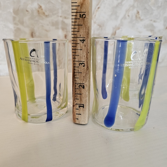 **Alessandro Coppola Blue Goto Glasses Set of 3 - Picture 11 of 14